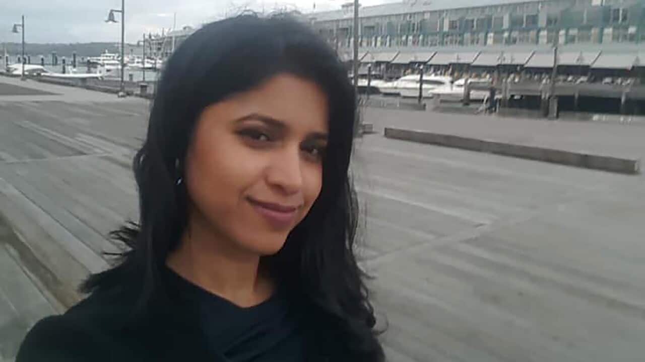 An image obtained from social media on Wednesday, March 6, 2019, of 32-year-old Sydney dentist Preethi Reddy. The body of a missing woman has been found in a suitcase in a vehicle in Sydney's eastern suburbs. (AAP Image/Supplied, Facebook) NO ARCHIVING