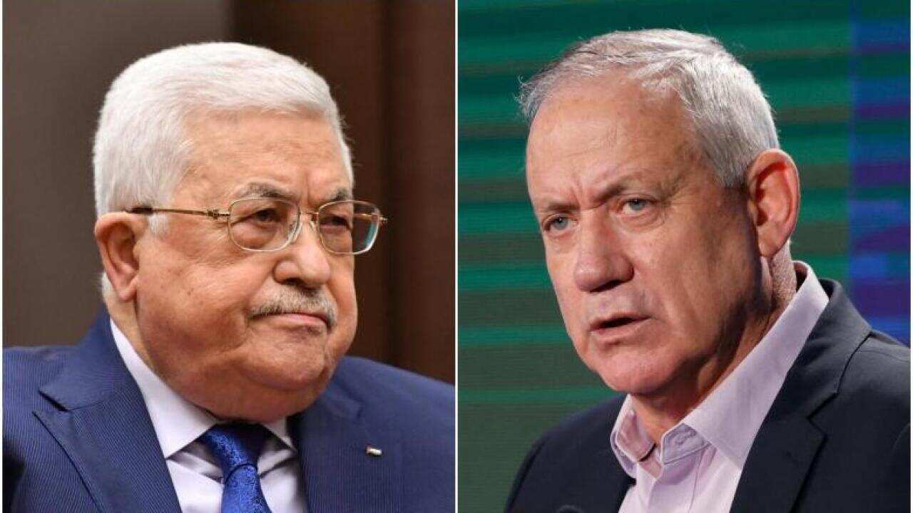 Benny Gantz and Mahmoud Abbas