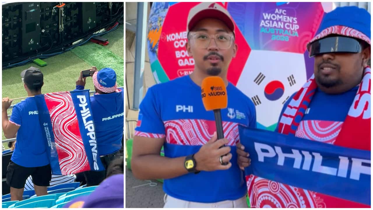 Brisbane-based Filipinas supporters, Andrew and Melvin.