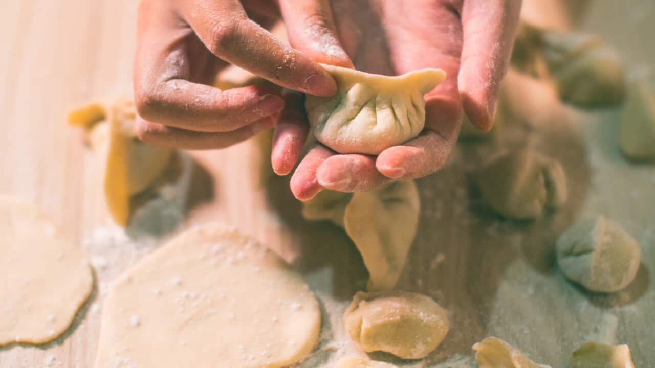 Cooking chinese dumplings at home