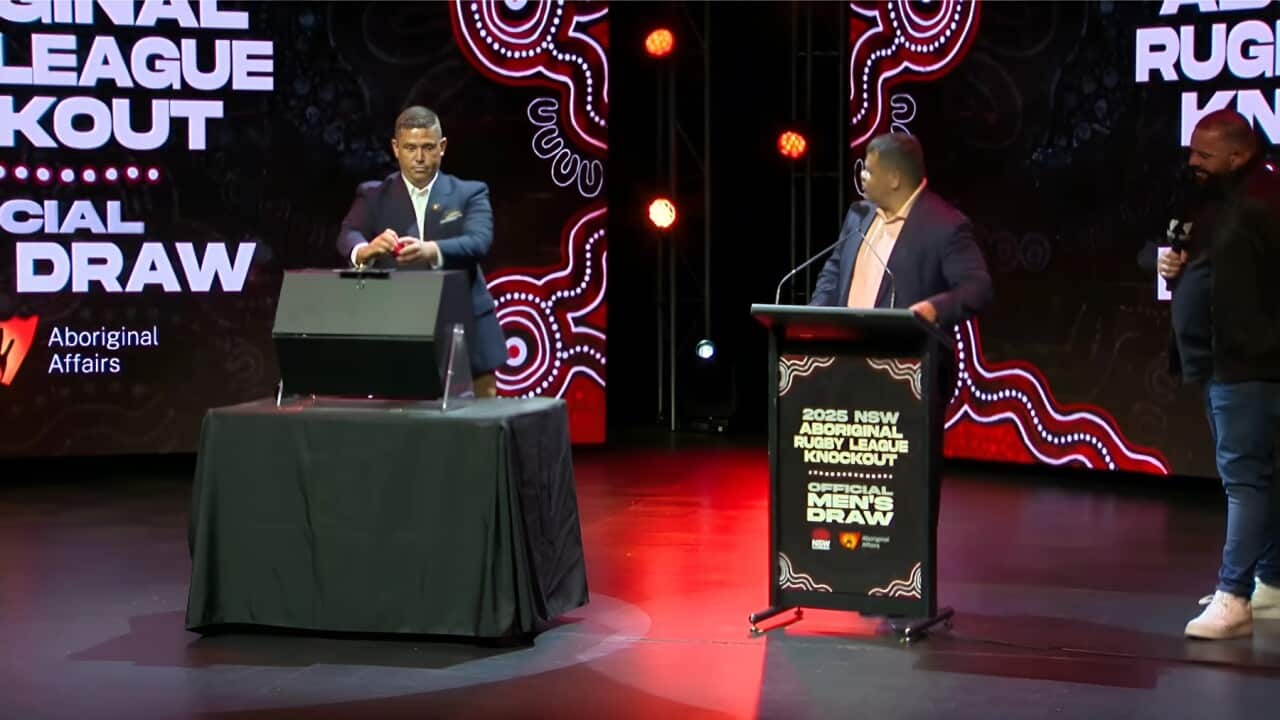 The draw for this year's Koori Knockout taking place (Supplied).jpg
