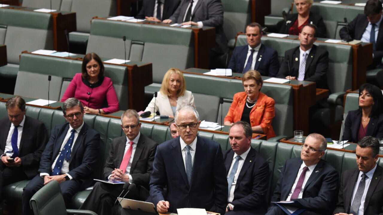 Prime Minister Malcolm Turnbull in the House of Representatives