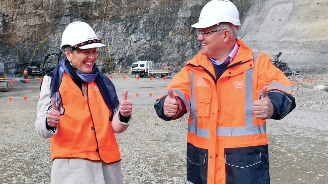 Liberal candidate for Eden-Monaro Fiona Kotvojs and Prime Minister Scott Morrison this week.