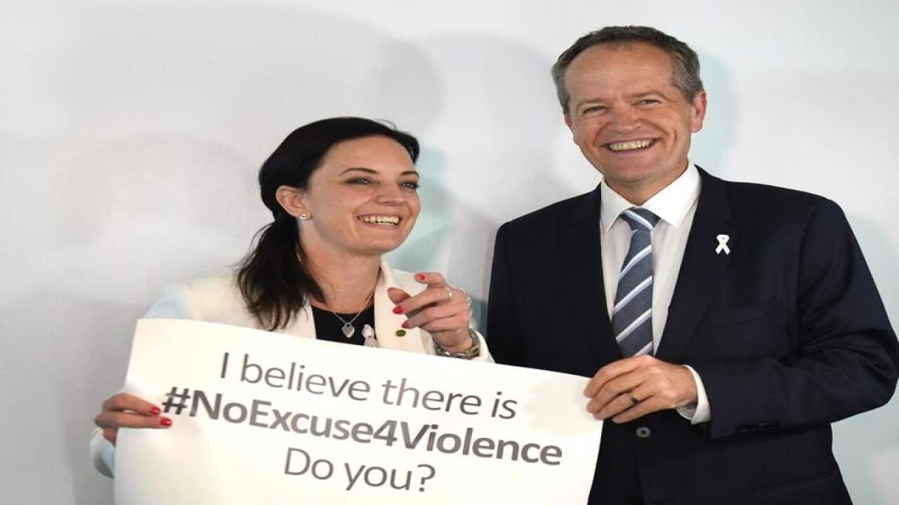 Lindsay MP Emma Husar and Opposition leader Bill Shorten.
