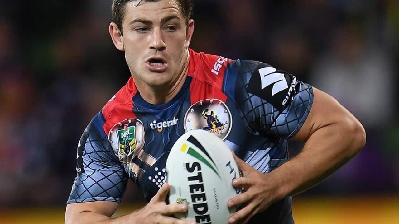 A file image of Melbourne Storm player Ryley Jacks in action.
