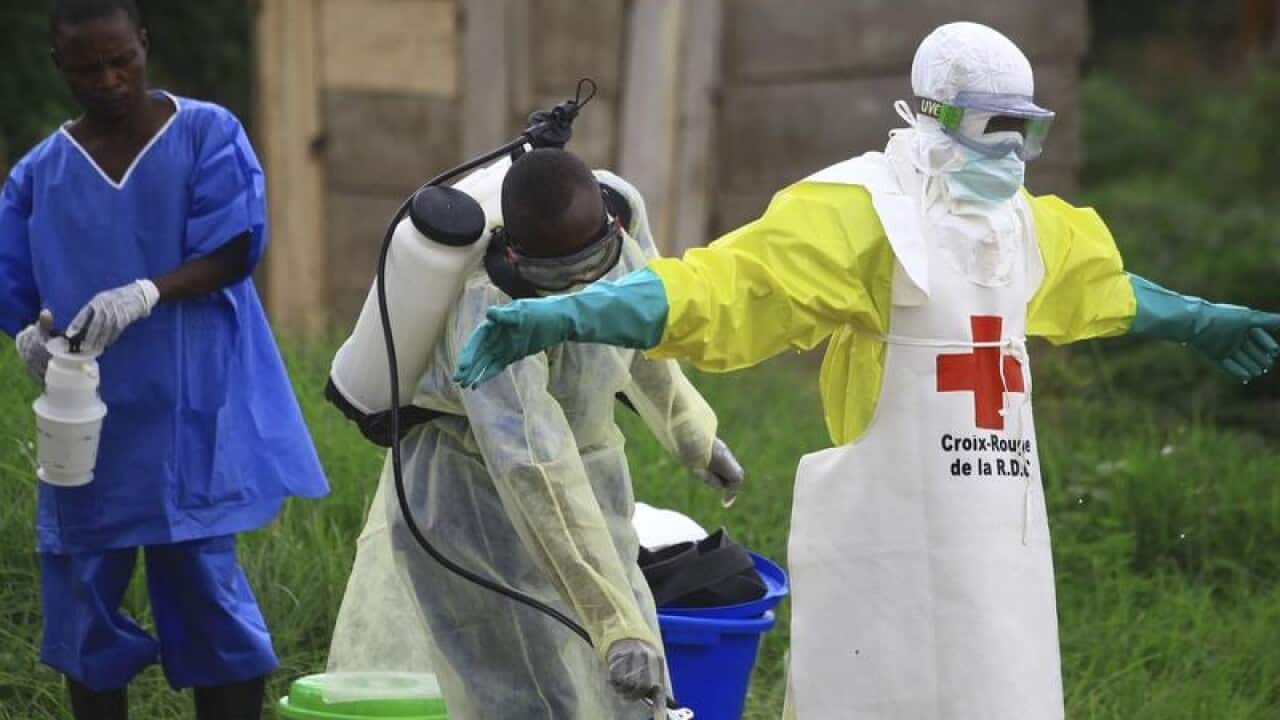Ebola health workers in the Congo.