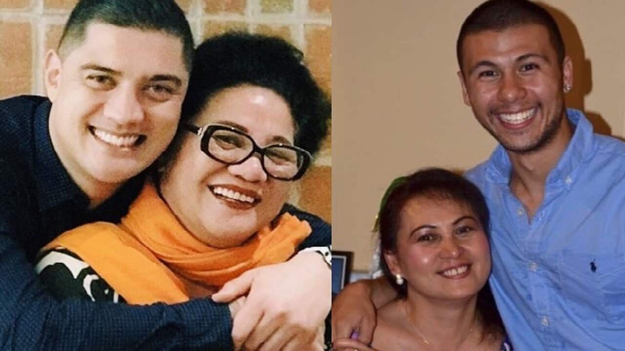 Patty Miller and Michael Catayas with their Pinay mums.