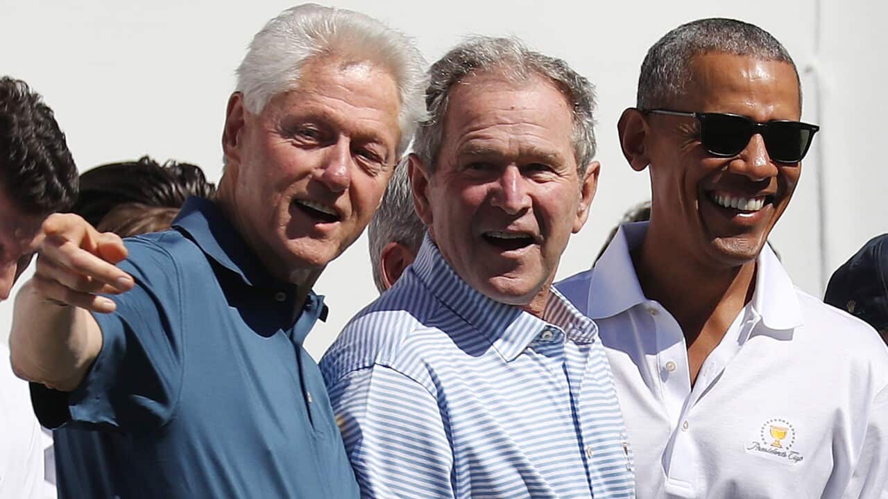 Bill Clinton, George Bush and Barack Obama