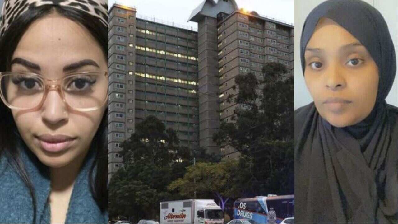 Anisa Ali (left) and Hana Ibrahim (right) are among the public housing tenants now facing a drastic five-day total lockdown.