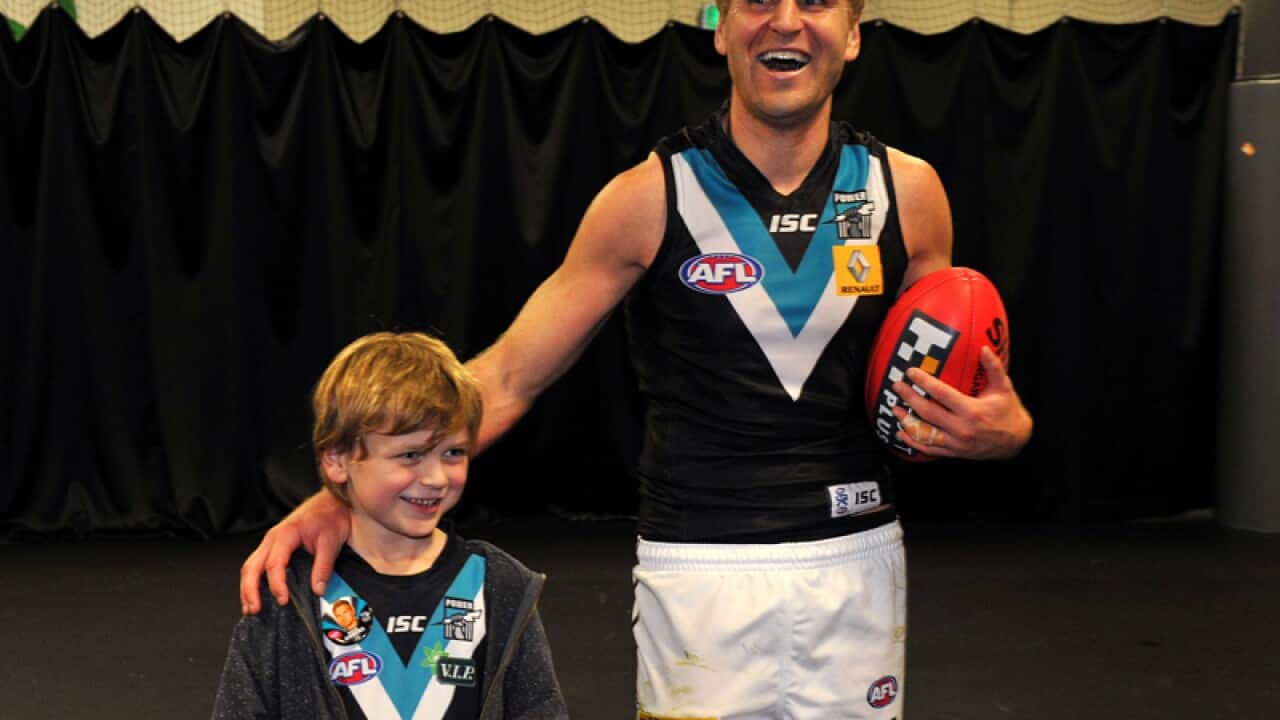 Port Adelaide player Kane Cornes
