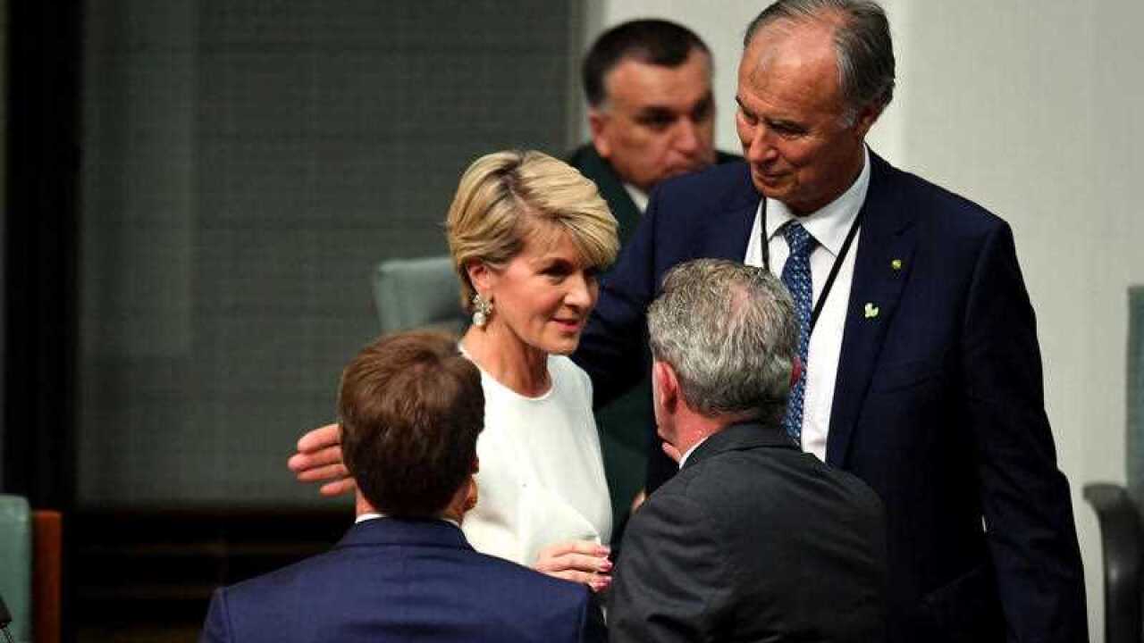 Member for Curtin Julie Bishop departs the chamber after she will not be contesting the seat of Curtin in the upcoming election.