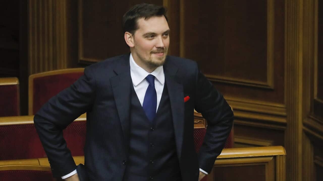 Ukrainian Prime Minister Oleksiy Goncharuk, who initially offered to resign after his comments emerged. 