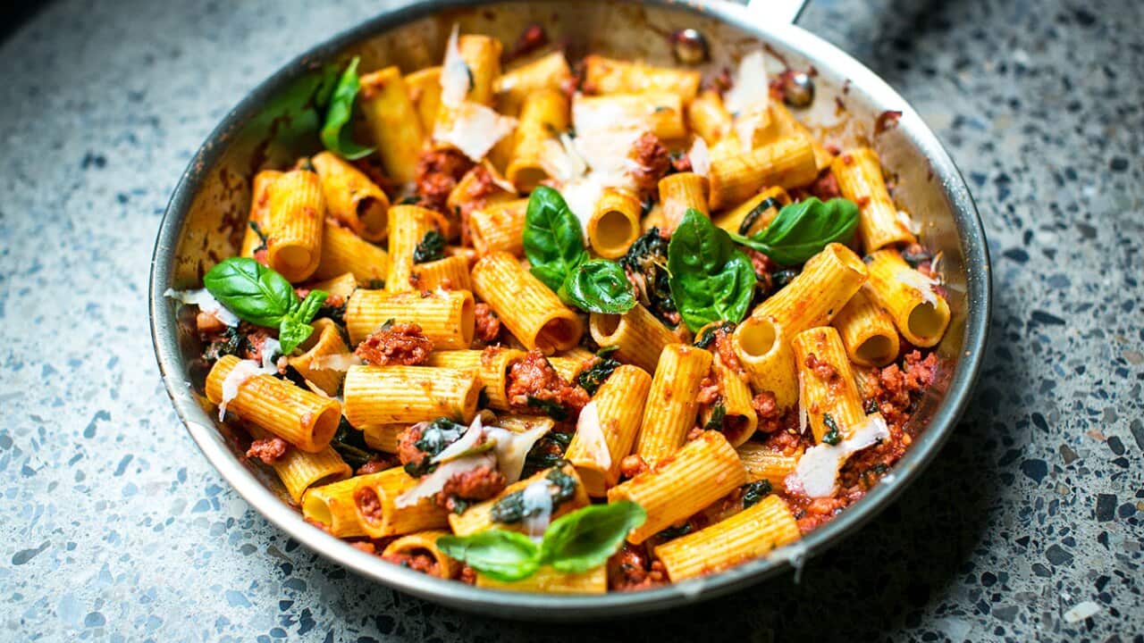 Pork and fennel ragu with pasta