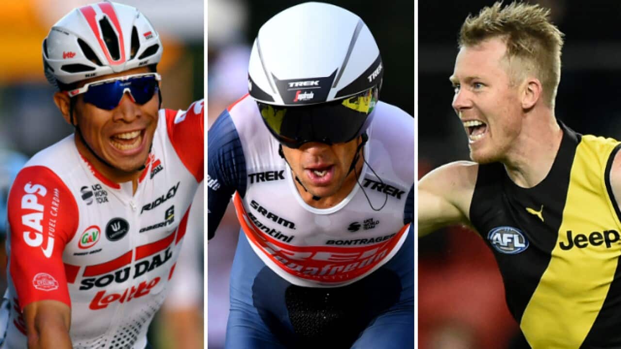 Caleb Ewan Richie Porte Jack Riewoldt