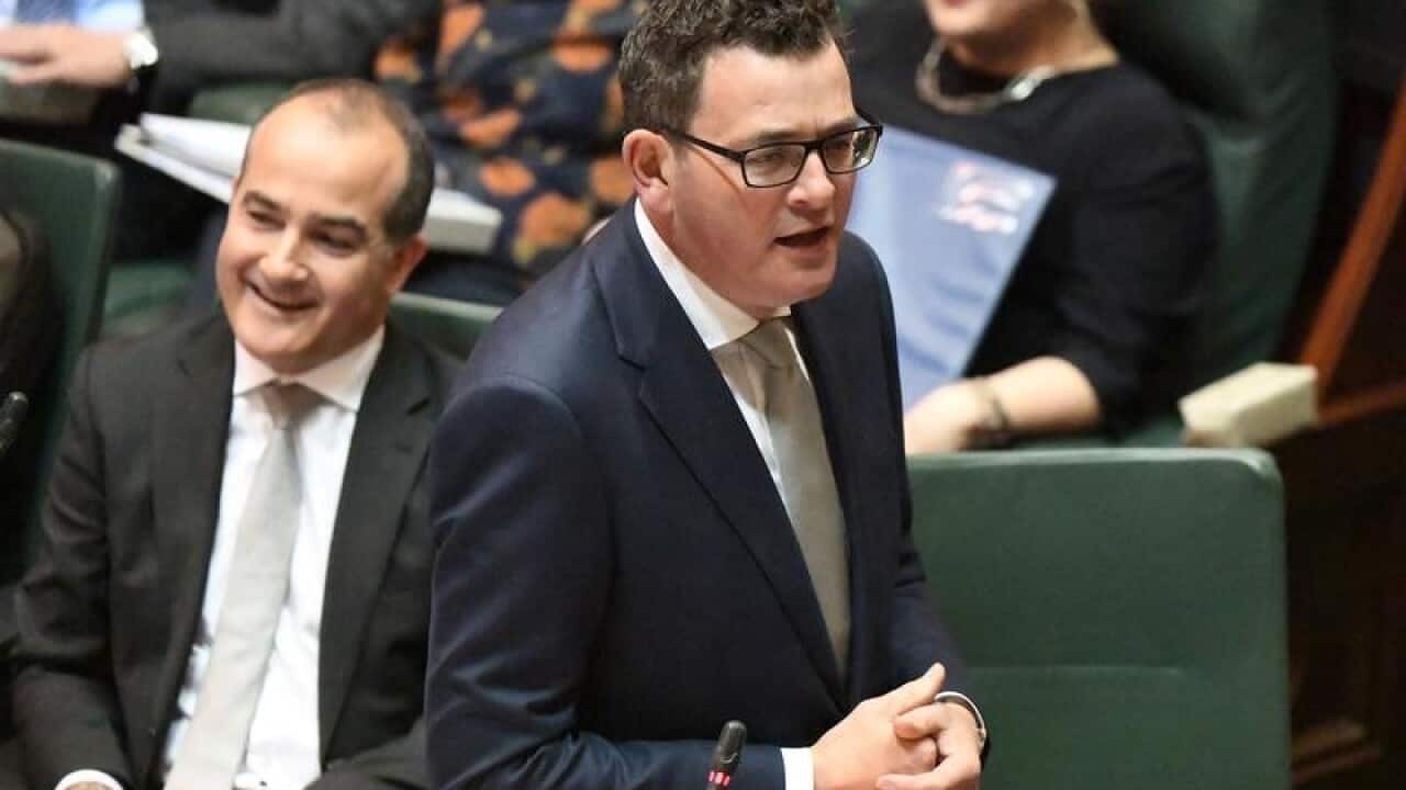 Victorian Premier Daniel Andrews speaks in the Legislative Assembly
