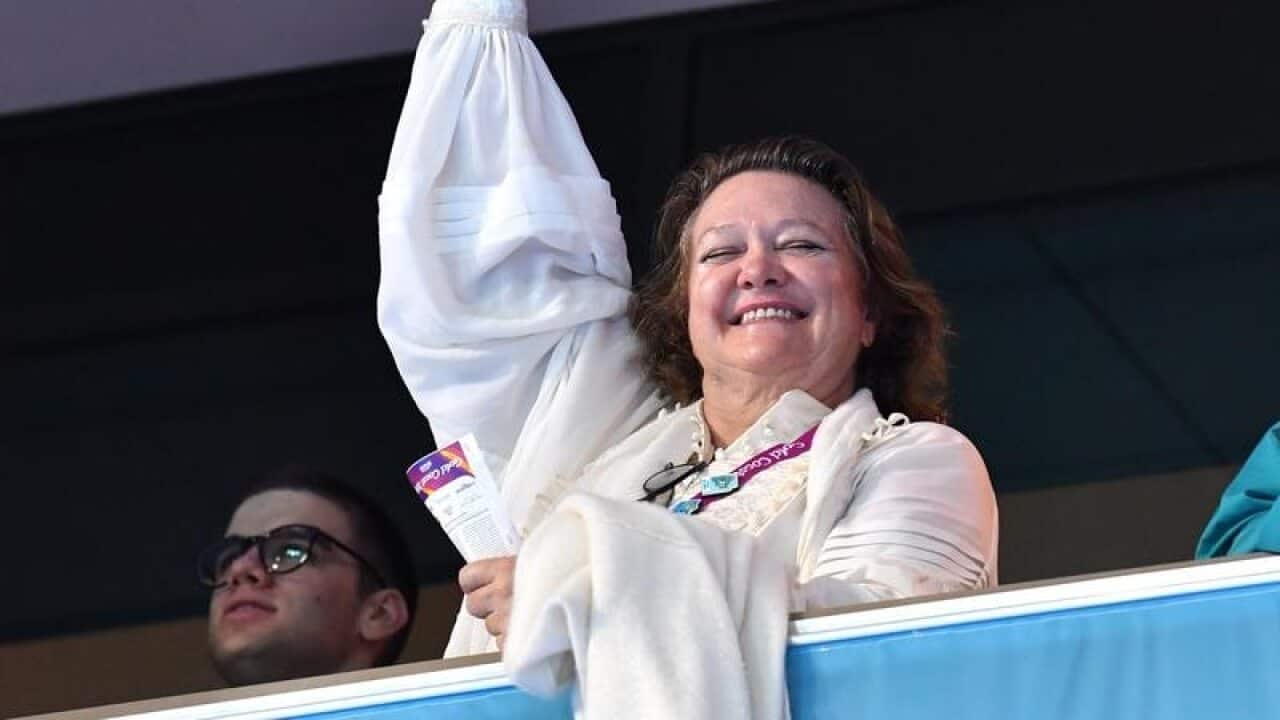 A file image of Australia's richest woman Gina Rinehart
