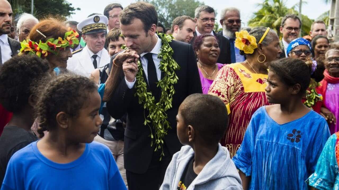 Emmanuel Macron in New Caledonia
