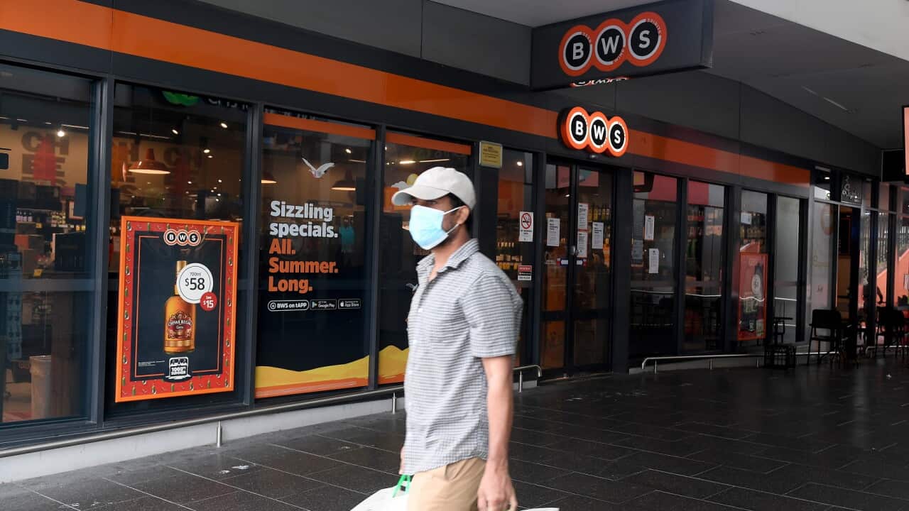 A General view of thesite of contamination BWS store at Berala in Sydney