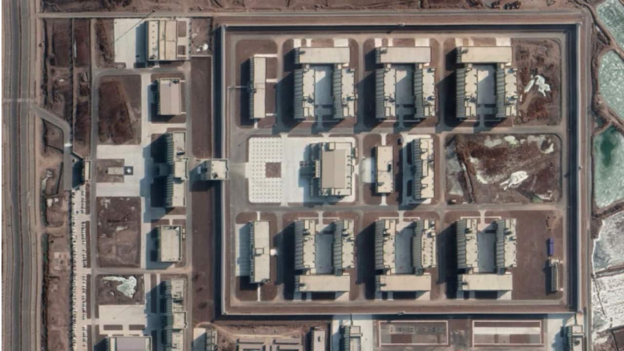 Satellite imagery of a new facility near Kashgar in January, 2020.