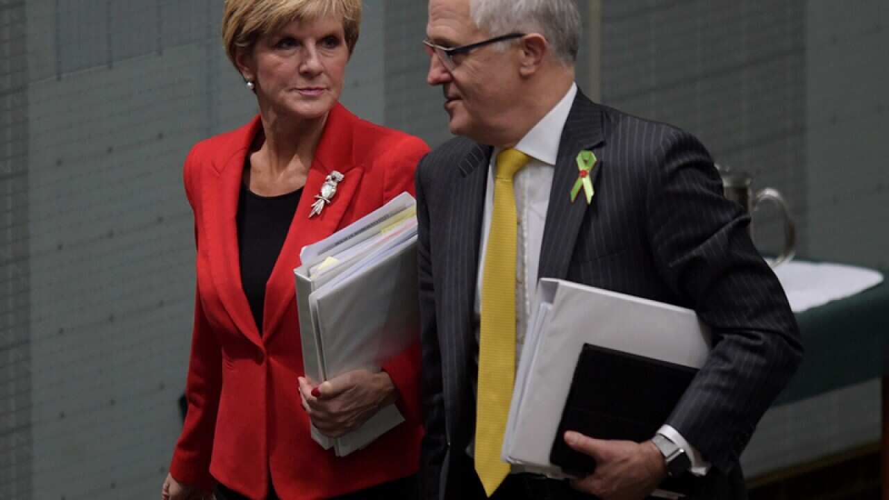 Foreign Minister Julie Bishop & Minister Malcolm Turnbull