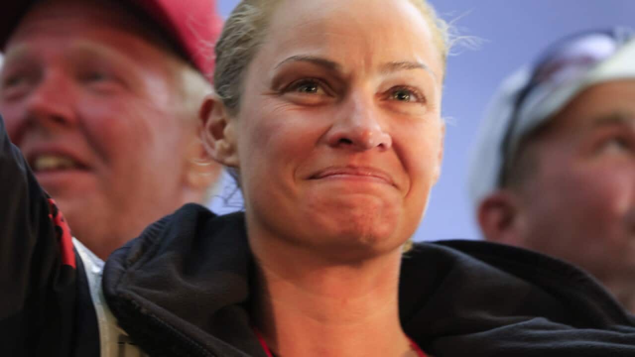 Kristy Hinze-Clark, joint owner of Sydney Hobart Race winner Comanche