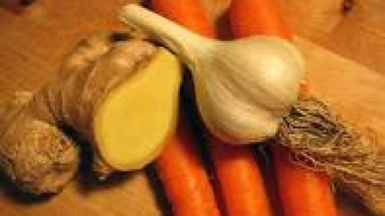 morcovi, usturoi, ginger