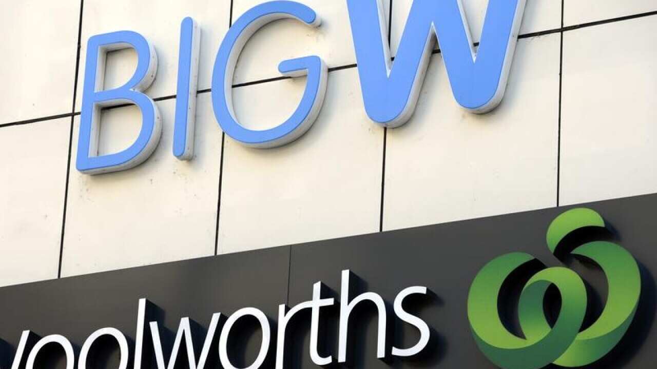 Big W and Woolworths store signage in Brisbane