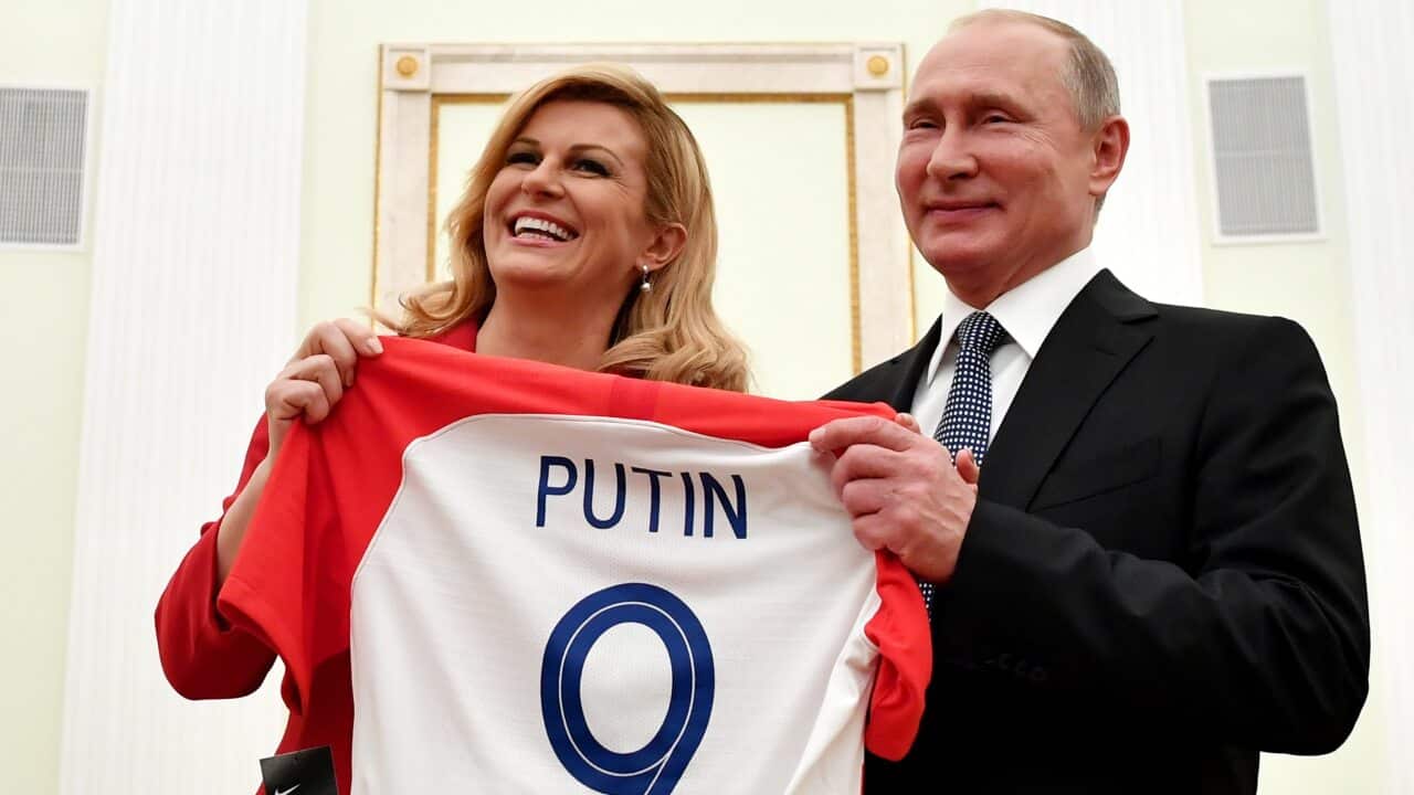 Croatia Kolinda Grabar-Kitarovic Russia Vladimir Putin France 2018 FIFA World Cup
