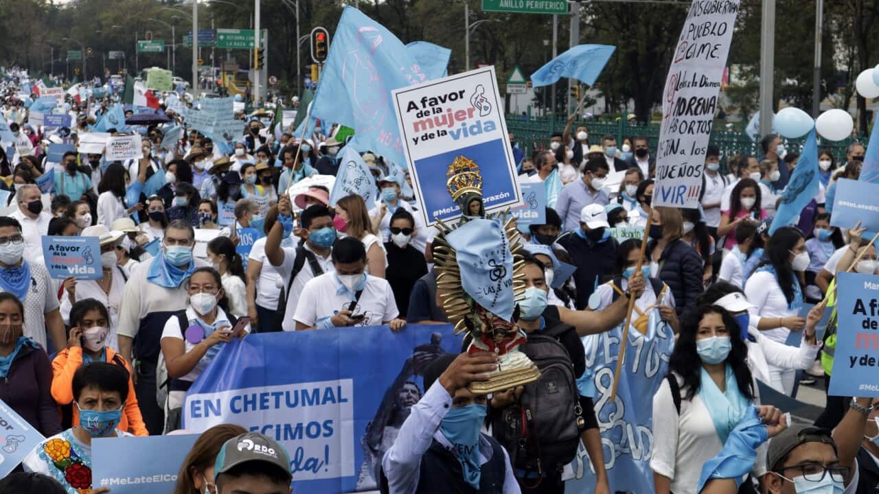 A demonstration against the Mexico Supreme Court's decision to decriminalise abortion