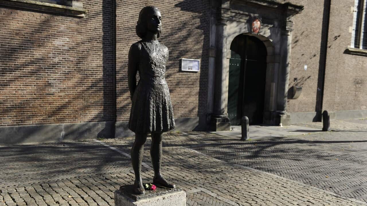 Statue of Anne Frank (1929-1945). Utrecht. Netherlands.