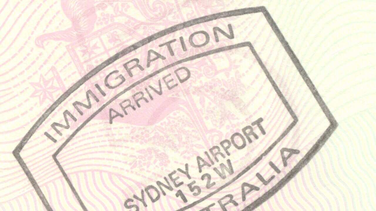 Australia immigration entry stamp