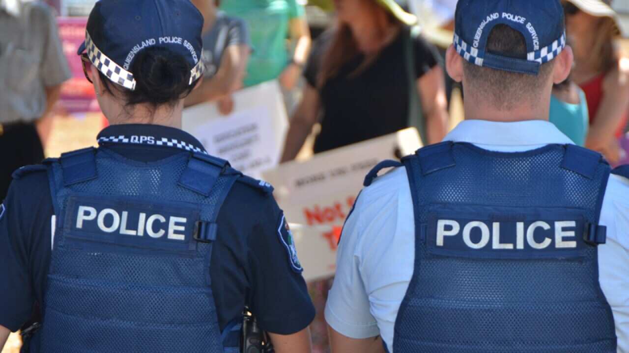 Queensland police officers in Cairns.