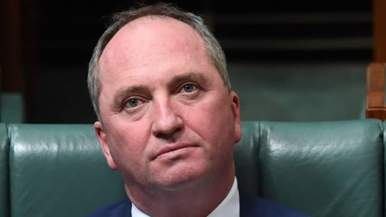Barnaby Joyce during House of Representatives Question Time at Parliament House in Canberra on Tuesday