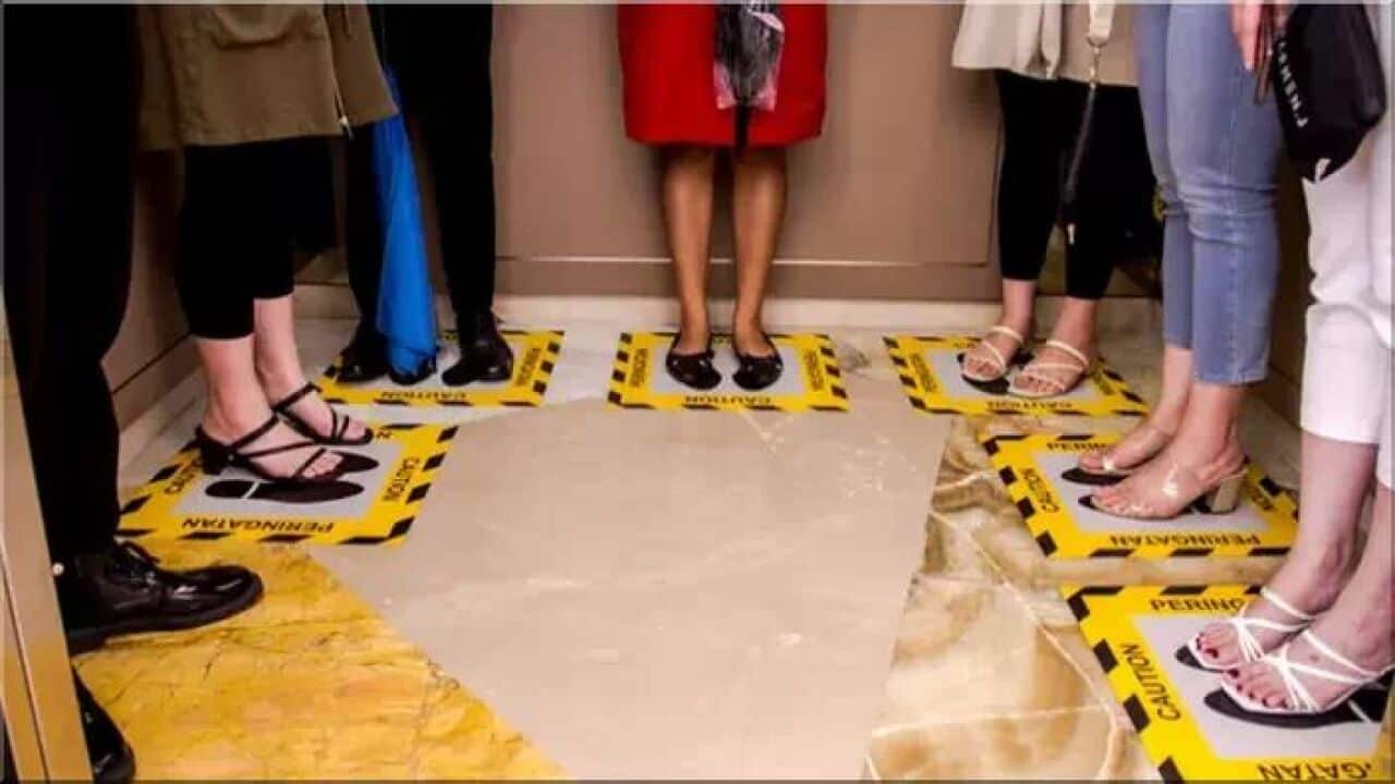 Health authorities are encouraging people to exercise "social distancing".