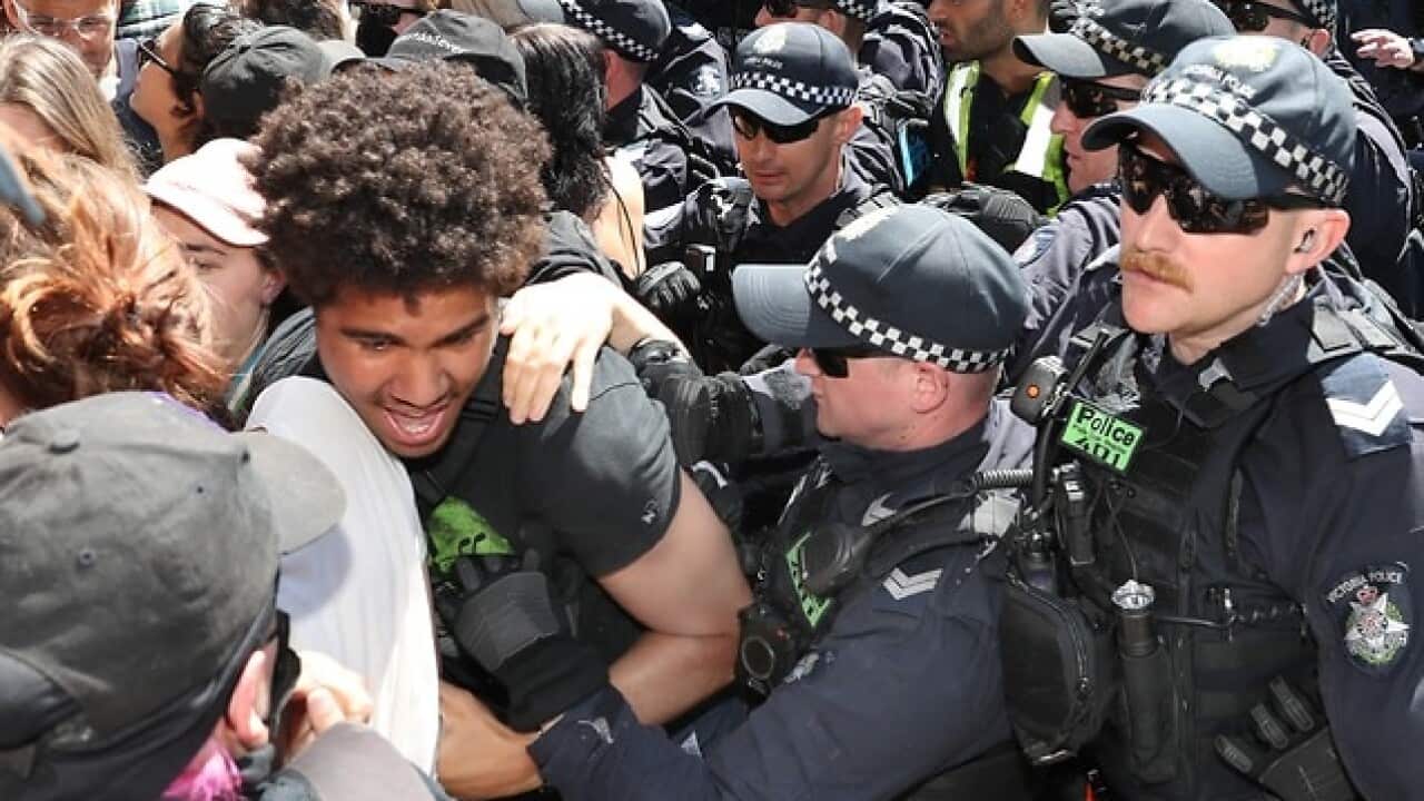 Violent protests in Melbourne