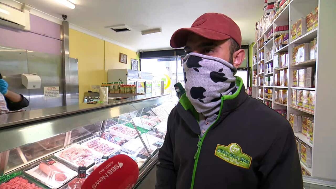 Butcher Mubeen Riaz says the lockdown is a big blow to his business