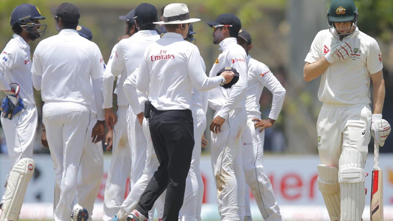 Australia's Adam Voges leaves the pitch after being dismissed
