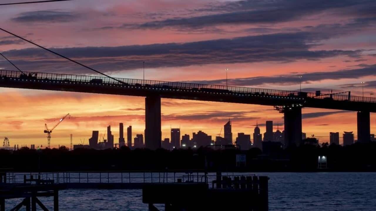 The city of Melbourne skyline