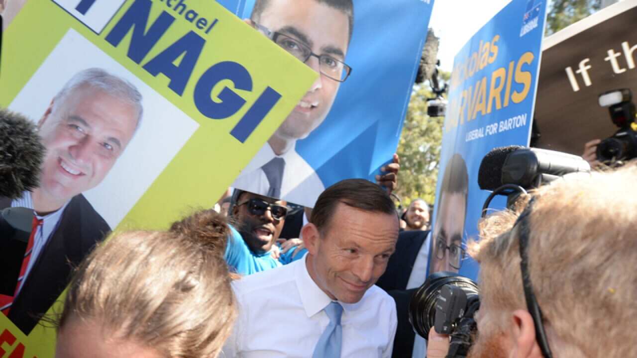 Opposition leader Tony Abbott at Arncliffe