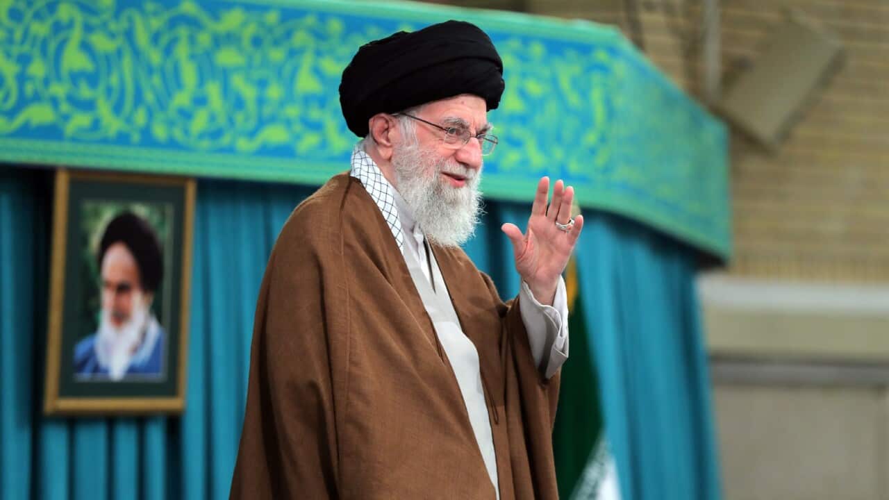Iranian supreme leader Ayatollah Ali Khamenei attends an event in Tehran