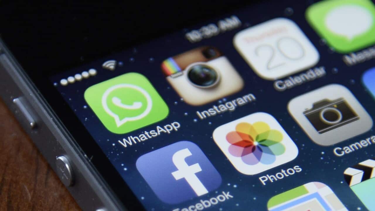 WhatsApp on an iPhone