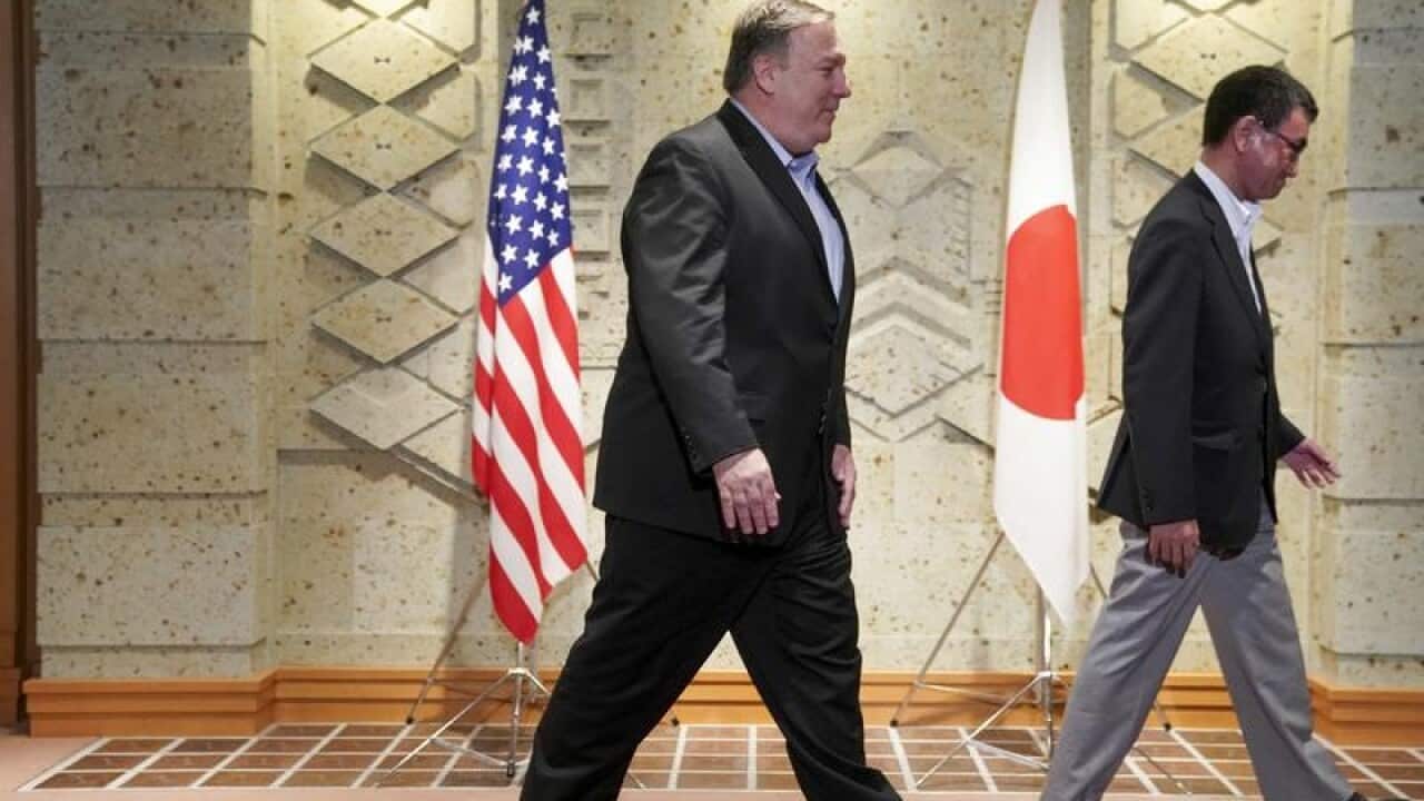 US Secretary of State Mike Pompeo and Japan Foreign Minister Taro Kono