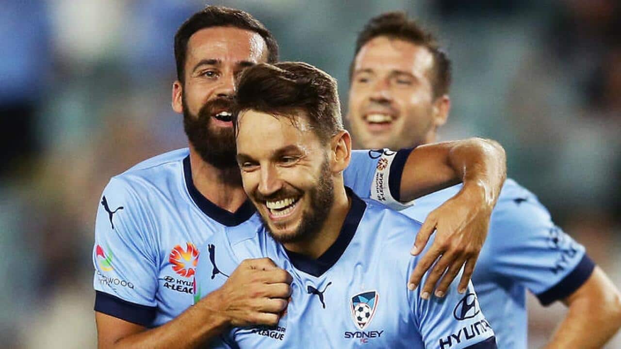 Milos Ninkovic and Alex Brosque.