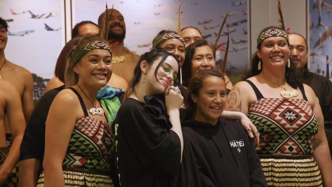 Billie Eilsh with Hātea Kapa Haka