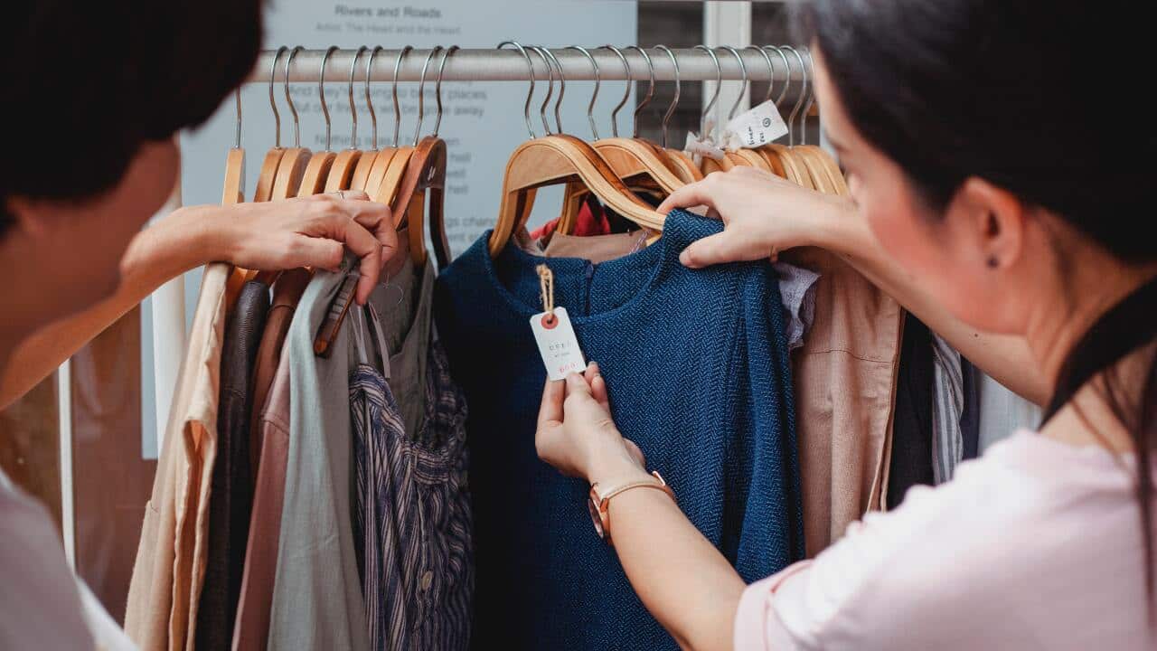 Shopping clothes for balikbayan box
