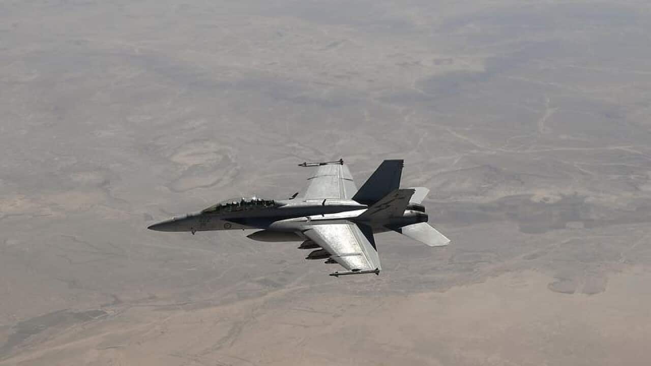 A Royal Australian Air Force F/A-18F Super Hornet