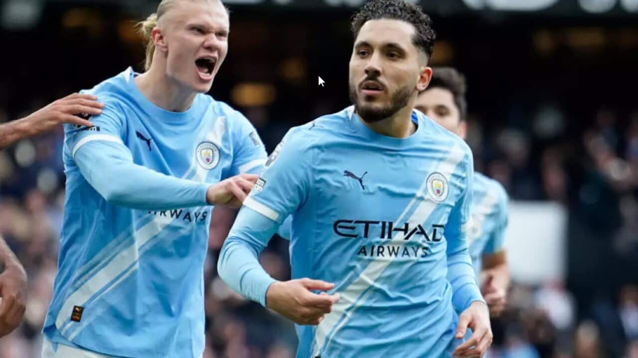 Ryan Cherki a ouvert le score contre Arsenal dimanche en Premier Leauge - AP - Dave Thompson.jpg