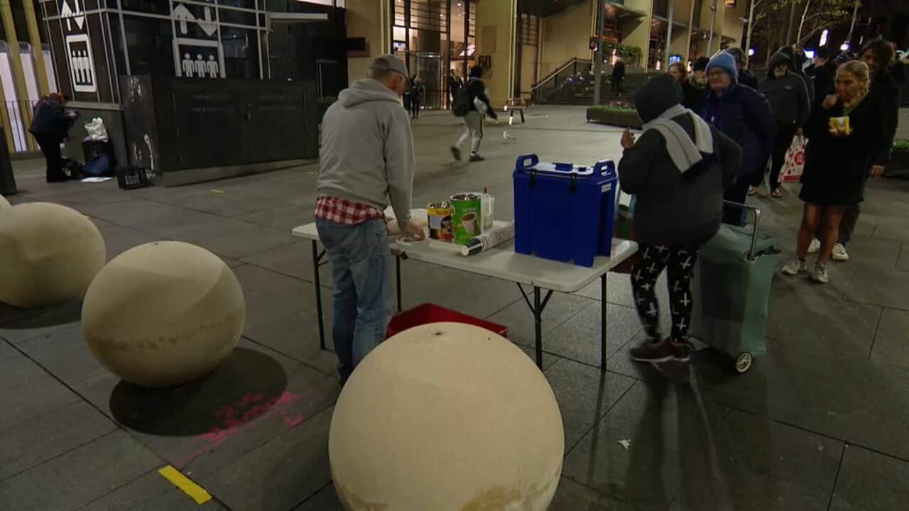 Bollards placed at Martin Place over the weekend are making access to service providers for the homeless more difficult.