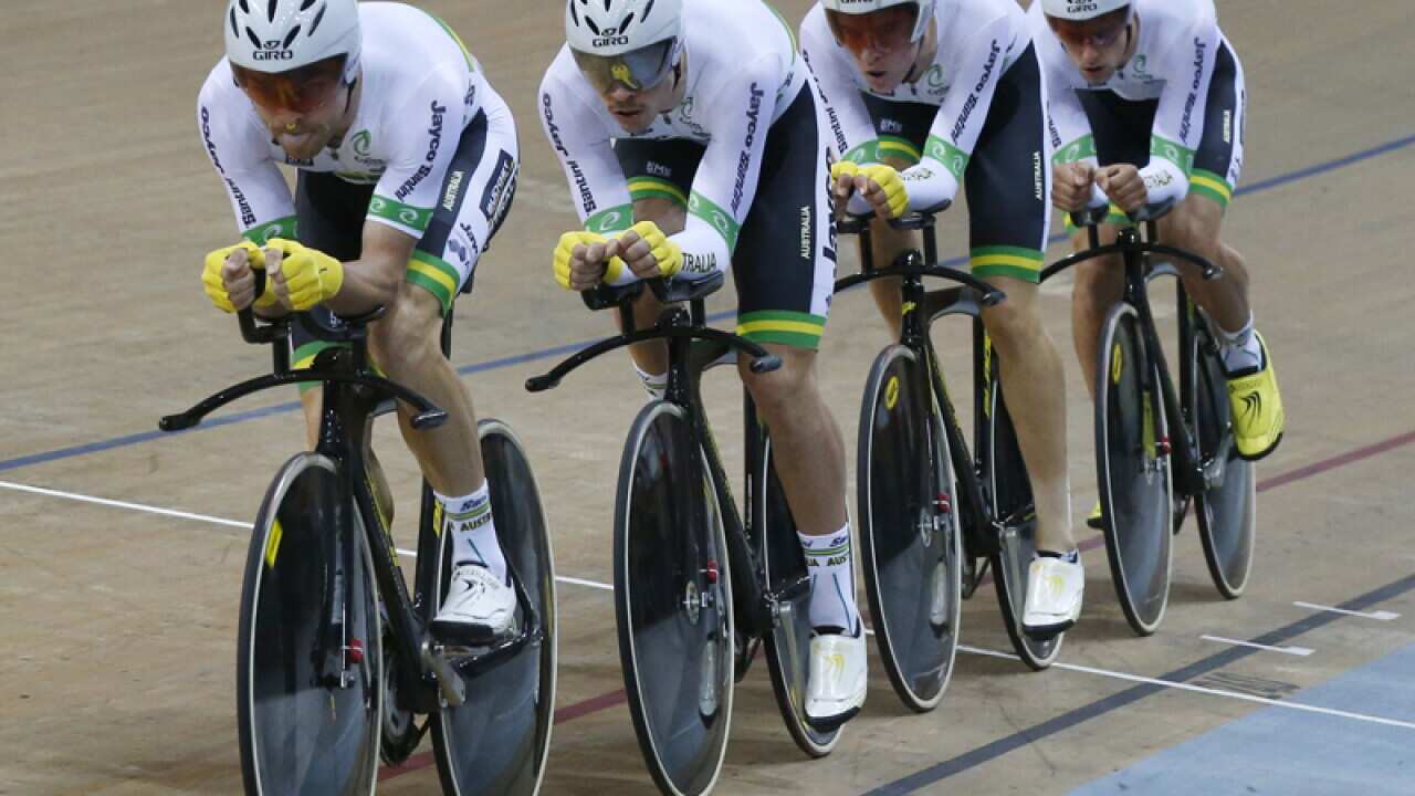 The Australian men's team pursuit cyclists