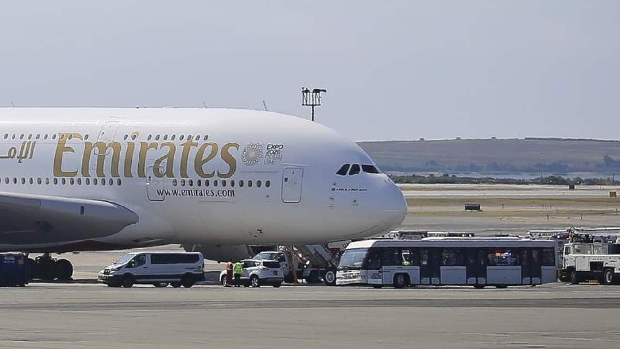 A plane at JFK Airport